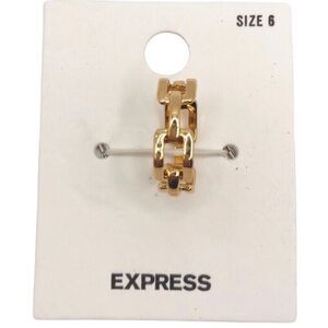 Express Gold Ring Link Chain Ring Size 6